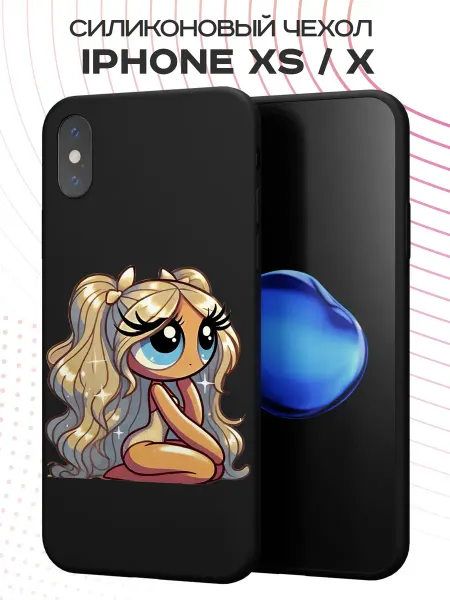 FACTORIA Чехол на Apple iPhone X и XS с принтом Суперкрошка