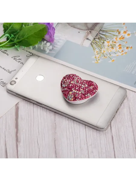 Попсокет для телефона держатель Сердце (PopSocket), розовый