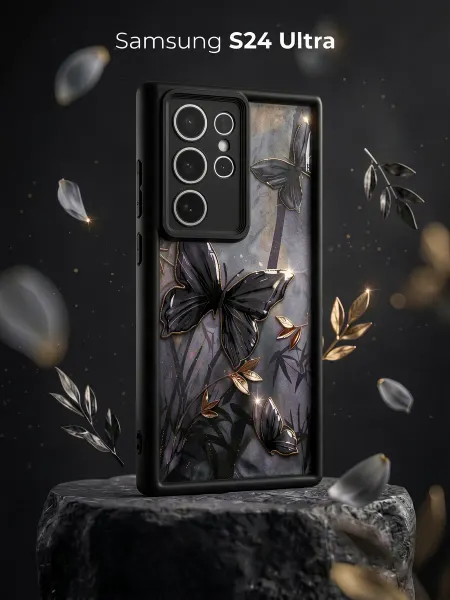 ЧЕХОЛБЕРИ Чехол с высокими бортами и принтом на Samsung S24 Ultra