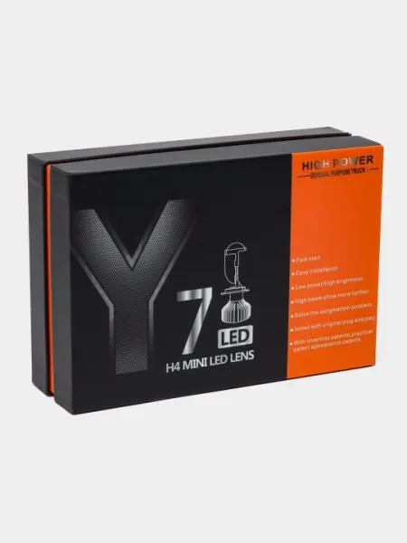 Y7D LED H4: линейная светодиодная линза, для автомобильных фар, 1224 Вт