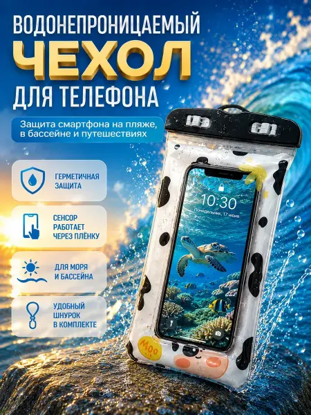 Анж04 Защитный гермочехол для телефона под водой