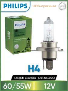 Philips Лампа автомобильная H4, 1 шт. арт. 12342LLECOC1