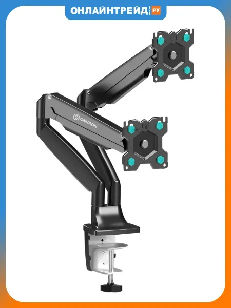 ONKRON Кронштейн для 2 мониторов G200, 13"-32", черный
