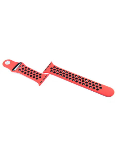 NL Ремешок для Apple Watch Sport Отверстия 38 40 41mm красно-че