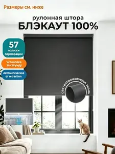 Рулонные шторы на присосках / Ролеты с полной светонепроницаемостью/ размеры 68 х 125 см,2 шт