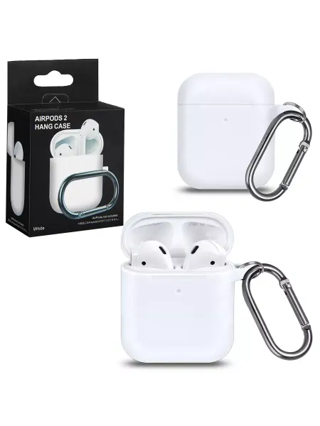 ProAks Силиконовый Чехол для Apple Airpods 1 2 с карабином