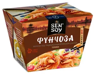 Лапша быстрого приготовления Sen Soy Фунчоза под Японским соусом ТЕРИЯКИ 125 г.
