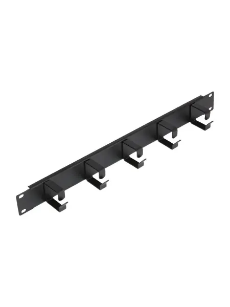 42unita Кабельный органайзер 19", 1U, 5 металл. колец, черный "B"