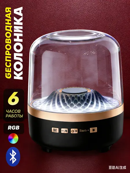 EasySound Колонка Bluetooth 5.3 Беспроводная с RGB подсветкой