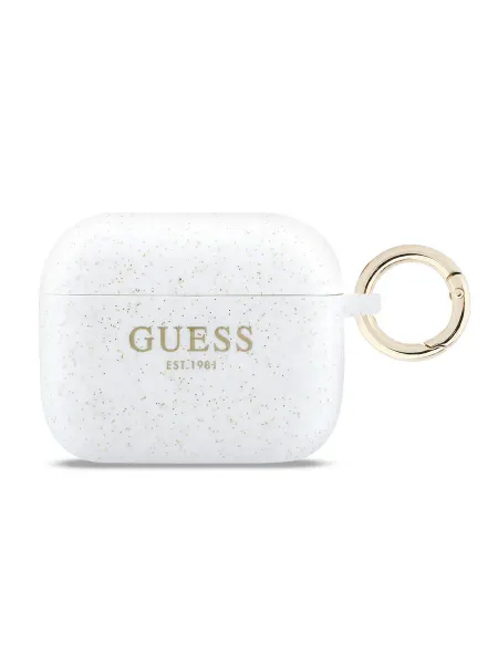 GUESS Чехол на Airpods Pro 3, силиконовый с карабином, Silicone