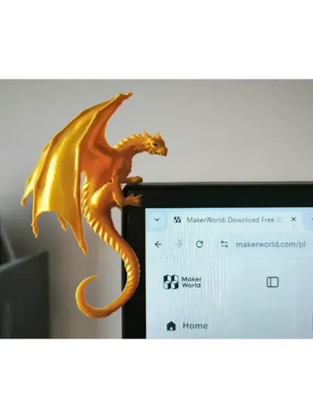 Декоративный держатель для монитора «Дракон» (3D печать)