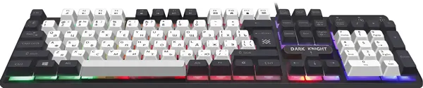 DEFENDER Клавиатура Dark Knight GK-077 белый+черный (45078)