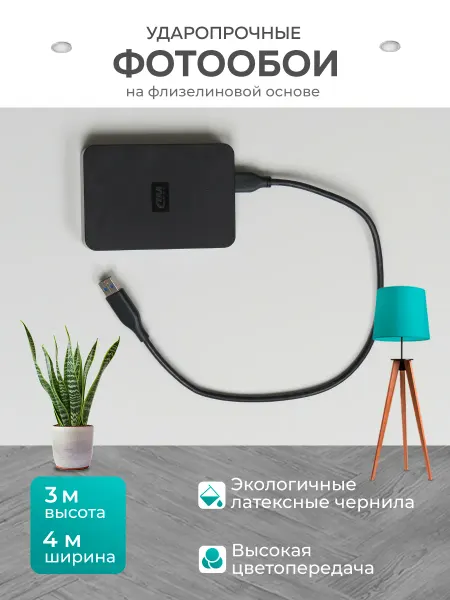 LotsPrints Фотообои "Жесткий диск, компьютер, аппаратное." 4x3м