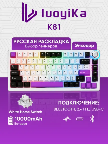 LuoyiKa K81 механическая беспроводная клавиатура 75%