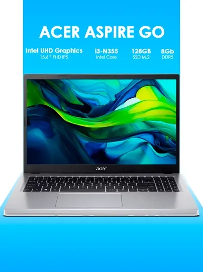 Ноутбук Acer Aspire Go 15 AG15-32P i3-N355 8/128 15.6" FHD IPS Silver