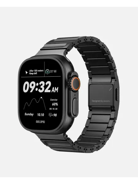 Aulumu Ремешок С01 для Apple Watch, титановый сплав, черный