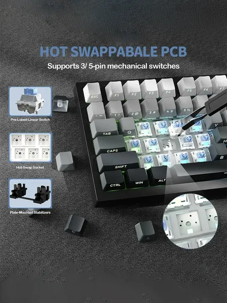 Клавиатура Attack Shark X820 UltraRGB, беспроводная, Gasket…
