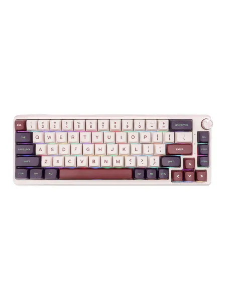 Kzzi Игровая клавиатура K68 Pro Nezuko Purple Rainbow Axis