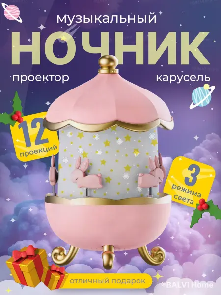 Balvi Home Ночник проектор звездного неба с проекцией и Bluetooth