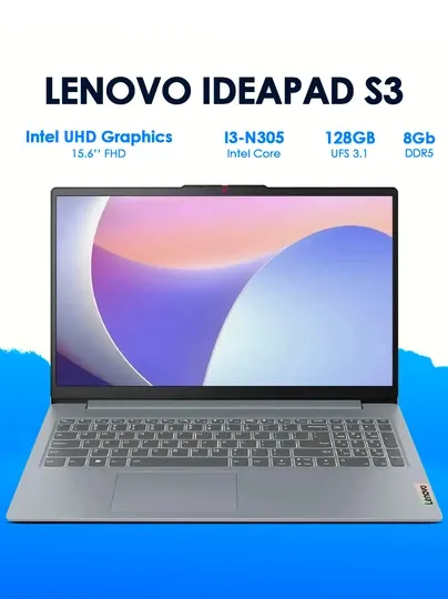 Ноутбук Lenovo IdeaPad Slim 3 i3-N305 8GB 128GB 15.6" Grey