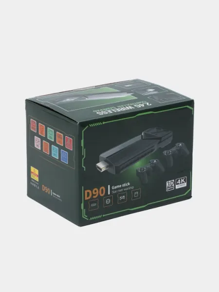 Игровая приставка 4K D90, Lite 64/128GB, Y6 Game Stick 20000 игр HDMI 2 геймпада