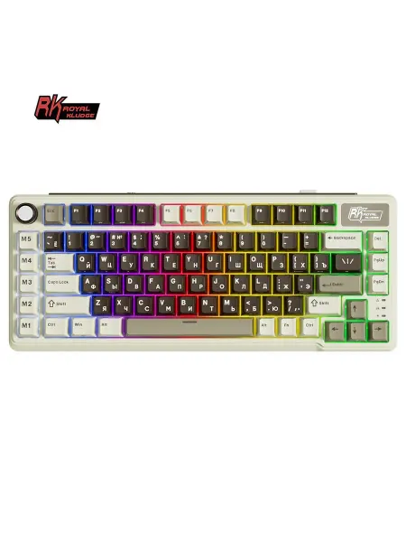Royal Kludge Механическая клавиатура RK L75, Mokko Grey, RK Cream