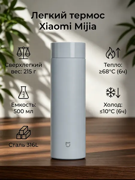 MIJIA Кружка термос Xiaomi Vacuum Cup 500 мл