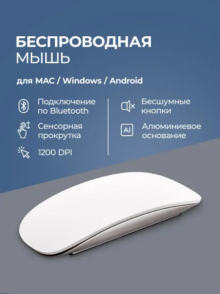 DEPPA Мышь беспроводная Neo Mouse для MAC, Windows