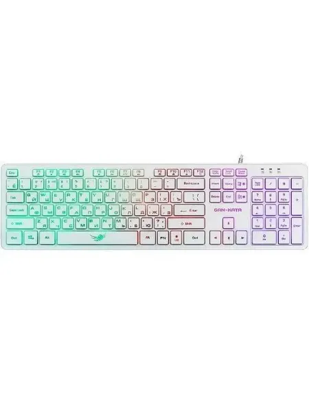 DIALOG Игровая клавиатура gan-kata gk-17u white, с