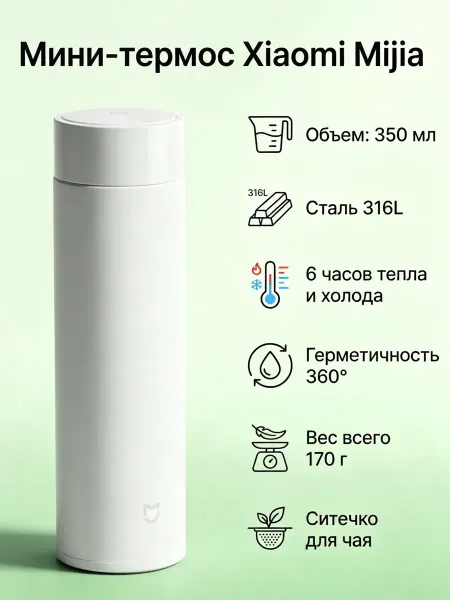 MIJIA Портативный термос Xiaomi Pocket Edition 350 мл
