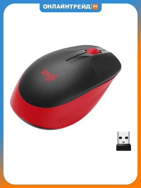 LOGITECH Мышь беспроводная M190 Full-Size Red