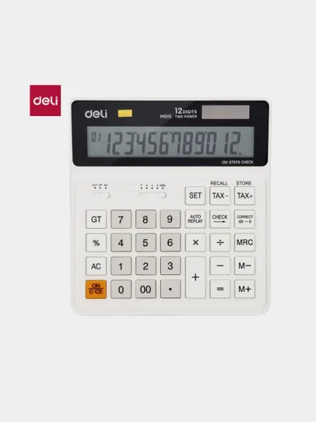 Калькулятор Deli M01010 150.2×160, 4×33мм, 12digits