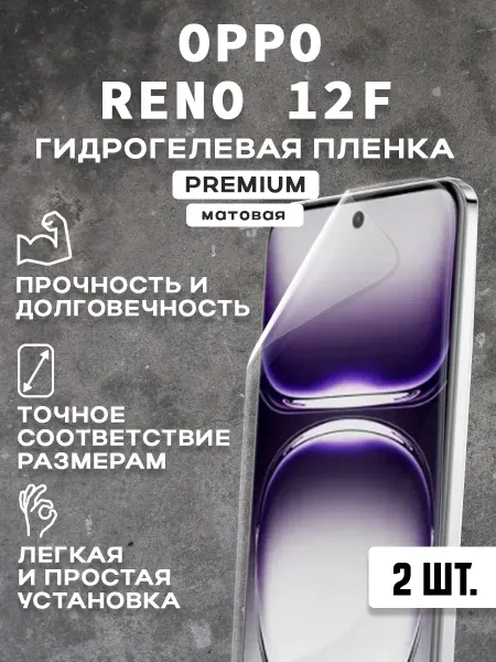 Защитная матовая пленка на экран OPPO RENO 12F ( 2 шт)