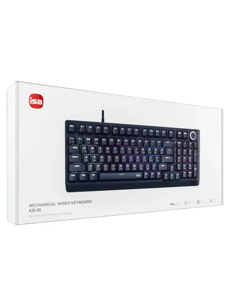 Клавиатура ISA KB-08 RGB механическая белая