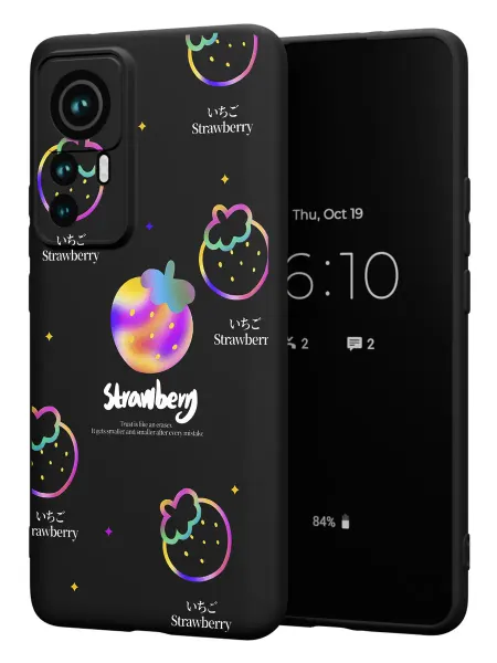 FACTORIA Чехол на Xiaomi 12T 12T Pro с принтом Клубничка
