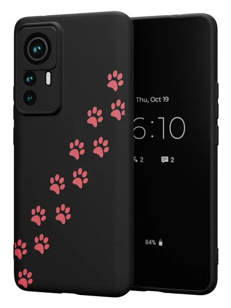 FACTORIA Чехол на Xiaomi 12T 12T Pro с принтом Кошачьи лапки