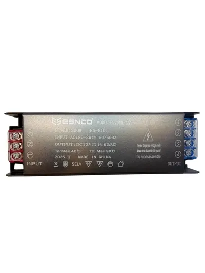 Блок питания ESENCO 300W 12V (AC 180–264V / DC 12V 25A) для LED и электрооборудования