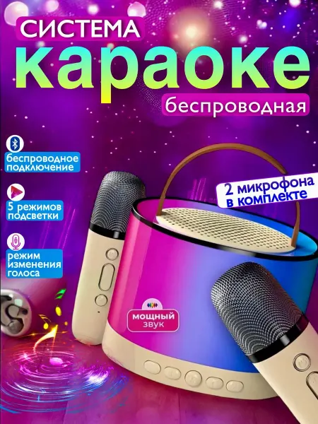 Детская беспроводная колонка с двумя микрофонами