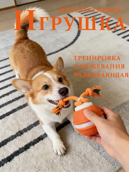 Умная интерактивная игрушка для собак (прочный силикон)