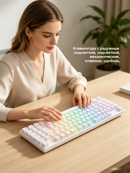 Проводная механика с подсветкой клавиатура
