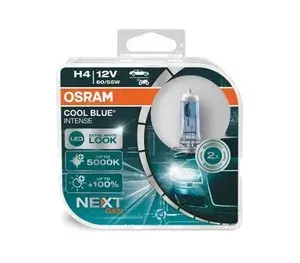 Лампа автомобильная H4 12V-60/55W (P43t) (бело-голубоват. свет) Cool Blue Intense (2шт) DuoBox 64193CBNHCB