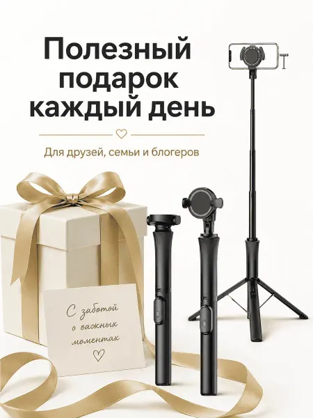 Компактный монопод-штатив для путешествий