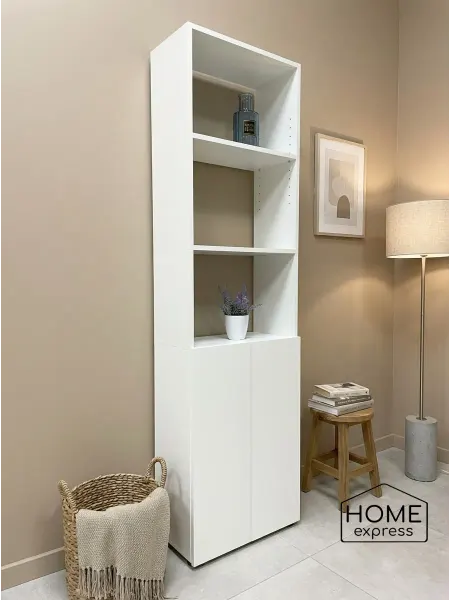 HOME express Шкаф пенал белый Spruce 500x250x1770 (SP-50-25-2D)