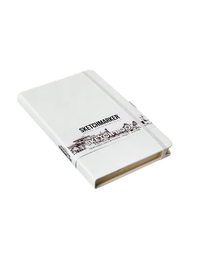 Блокнот для зарисовок Sketchmarker в твердой обложке, 140 г/м2, 13 x 21 см, черно-белый