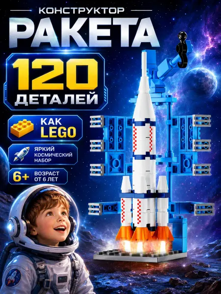 Unicon Конструктор для мальчиков космос ракета, 120 деталей