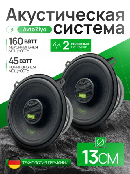 Колонки автомобильные TANBX T55 13см коаксиальные 160Вт
