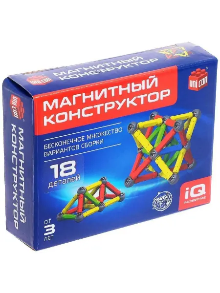 Unicon Конструктор магнитный, 18 деталей