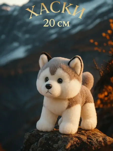 Пастель Мягкая игрушка Хаски 20 см