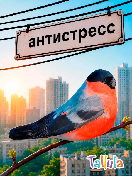 Tallula Мягкая игрушка антистресс Снегирь, 21 см