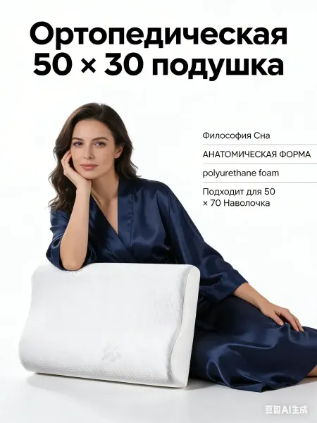 Dorez Подушка ортопедическая с эффектом памяти memory foam 50х30